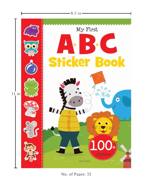 My First ABC Sticker Book: Exciting Sticker Book With 100 Stickers Paperback – Sticker Book, 25 November 2018