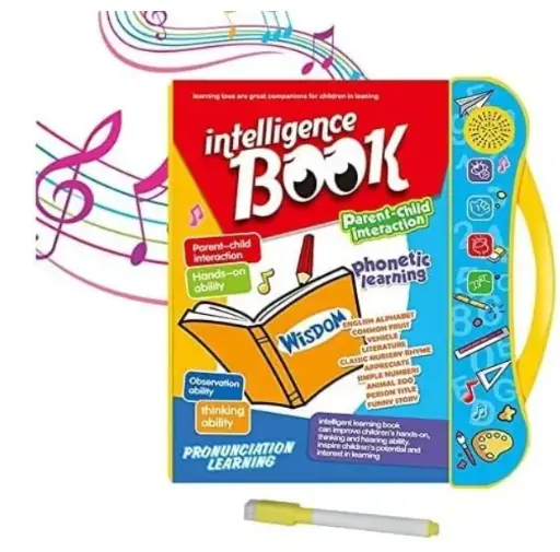 Storie Intelligence Book Sound Book for Children, English Letters & Words Learning Book, Fun Educational Toys. Activities with Numbers, Shapes Learning Book for Toddlers