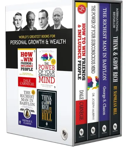 World’s Greatest Books For Personal Growth & Wealth (Set of 4 Books) : Perfect Motivational Gift Set Paperback – 1 August 2019